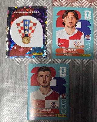 Cromos Panini Mundial 2026 Luka Modric Petar Sučić
