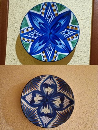 Platos decorativos.