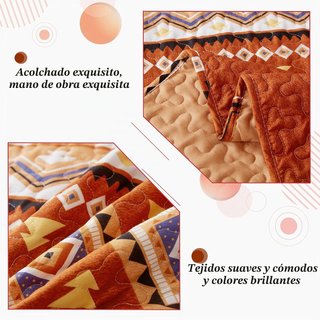 Juego Edredón Queen Bohemio 3 Piezas