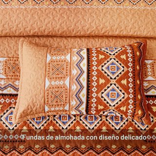 Juego Edredón Queen Bohemio 3 Piezas