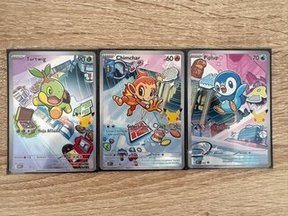 Pokemon Turtwig, Chimchar, Piplup Base Set NM+