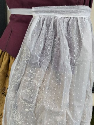 Delantal plumeti blanco