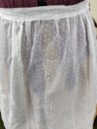 Delantal plumeti blanco