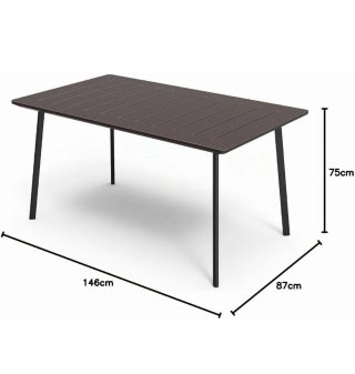 Mesa Comedor Exterior KETER Marrón