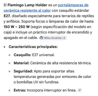 2 Portalámparas para terrario Flamingo
