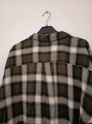 Camisa cuadros verde y blanco Talla L