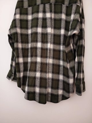 Camisa cuadros verde y blanco Talla L
