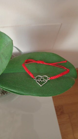 Pulsera Sanitaria Corazón Latido Artesanal