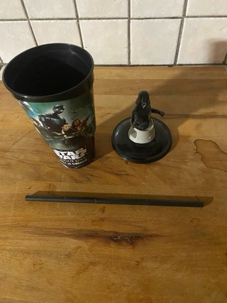 STAR WARS -palomitero + vaso+ paja