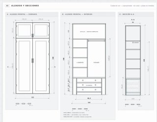 Armario ropero 4 puertas roble 112x240 con altillo