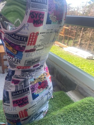Vestido estampado Bonjour talla única