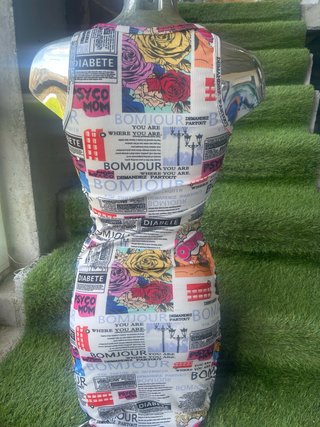 Vestido estampado Bonjour talla única