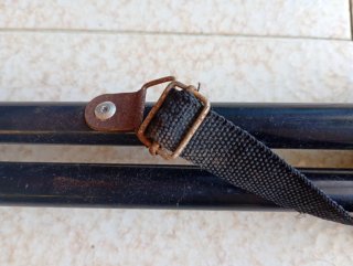 Taburete Camping Plegable Azul y Negro