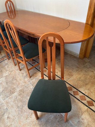 Mesa Comedor Extensible + 6 Sillas Madera
