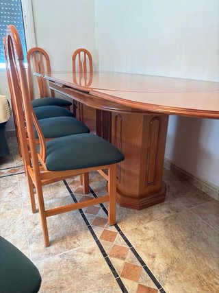 Mesa Comedor Extensible + 6 Sillas Madera