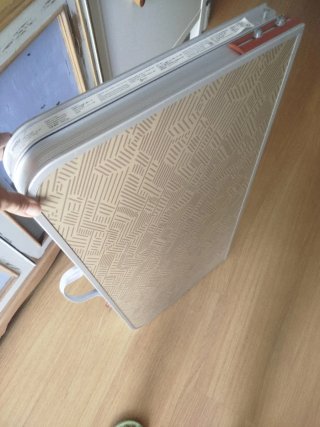 Mesa plegable camping metal y madera