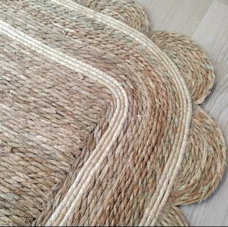 Alfombra Fibra Natural Estilo Boho Nórdico