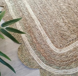 Alfombra Fibra Natural Estilo Boho Nórdico