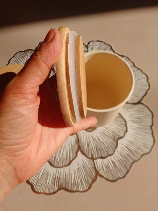 Set 2 barattoli cucina CAFFè e SALE beige ceramica