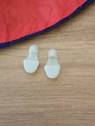 Mantellina Barbie blu e open toe bianche #991