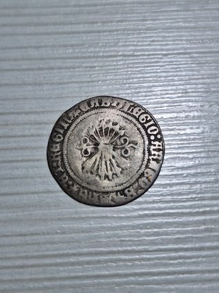 Moneda 1/2 Real Reyes Católicos Ceca Burgos