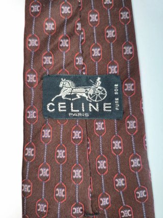 Corbata Celine Paris Vintage Monograma MacadamSeda