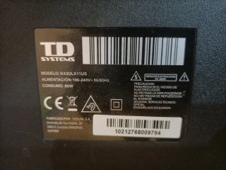 Televisión TD Systems Negra/Plateada