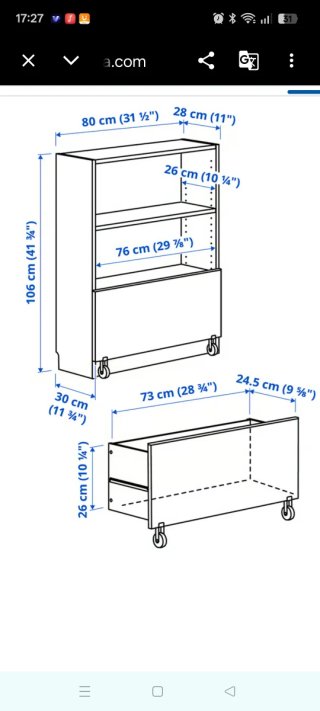Librería Billy con Cajón Blanco