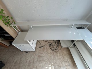 Scrivania a L bianca