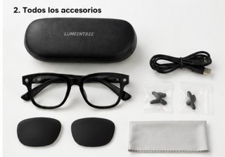 Gafas Inteligentes Cámara + Estuche Carga