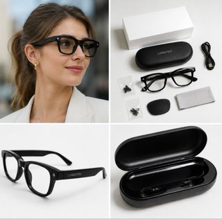Gafas Inteligentes Cámara + Estuche Carga