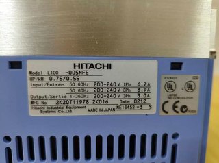 Variador Frecuencia Hitachi L100-005NFE 0.55kW