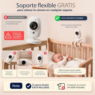 NUEVO - Cámara Bebé 720p HD + Monitor + Soporte