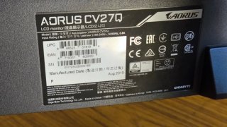 AORUS CV27Q 27 165Hz Curvo - Piezas/Reparar