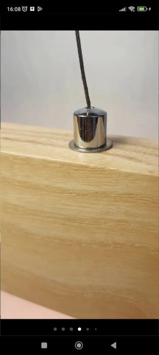 Lámpara LED madera fresno
