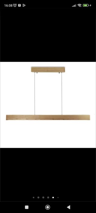 Lámpara LED madera fresno