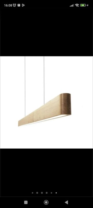 Lámpara LED madera fresno
