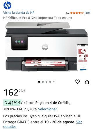 Impresora HP OfficeJet Pro 8124e