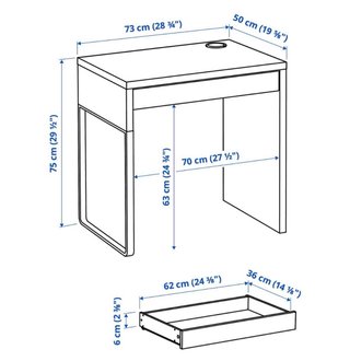 Escritorio IKEA MICKE Negro/Marrón