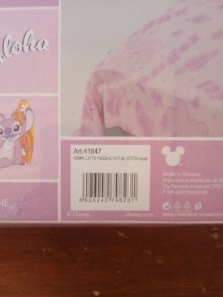 Set Lenzuola 1 Piazza e Mezza Stitch Disney