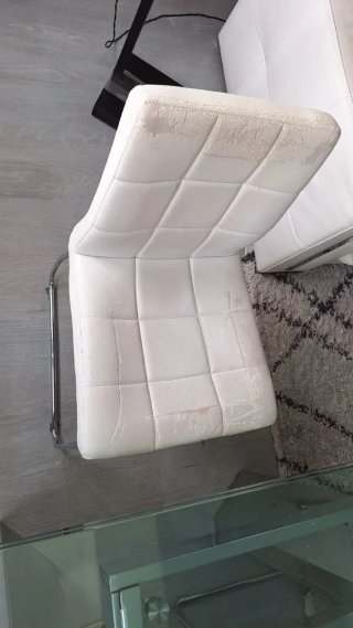 Set de 6 Sillas Comedor Piel Sintética Cromadas