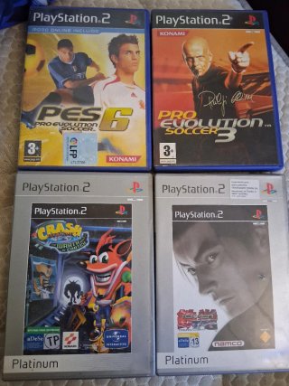 Lote 4 Juegos PlayStation 2: PES, Crash, Tekken