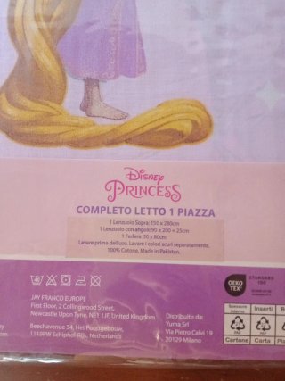 Completo Lenzuola Disney Principesse 1 Piazza