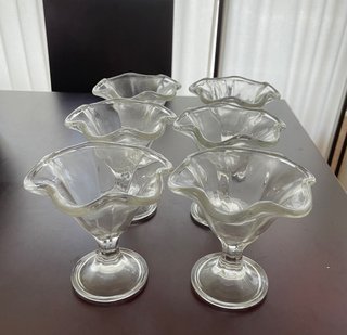 Lote 6 copas helado postre cristal