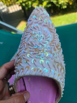 Ciabattine donna con paillettes rosa misura 39