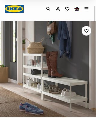 3 Zapateros IKEA Mackapär blancos  shoe rack white