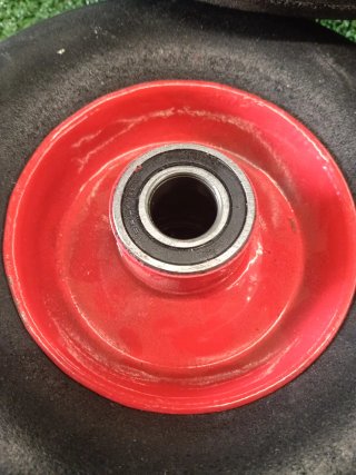 Coppia ruote piene in gomma dura