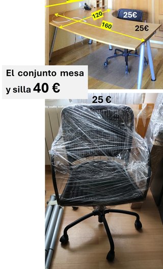 Mesa escritorio y silla de oficina