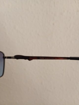 Gafas Cartier Montura Dorada Cristales Azules