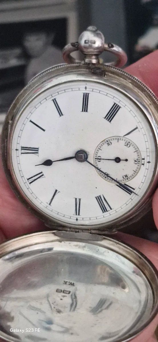 OROLOGIO IN ARGENTO LONDRA 1887 CHIAVE ORIGINALE